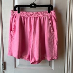 Old Navy Pink knit Shorts workout run walk preppy resort vacation lake